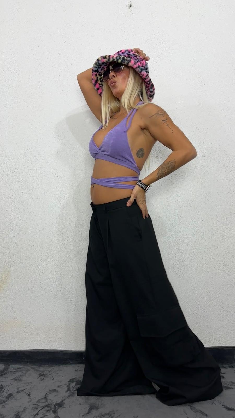 NuNu By Nova Wrap Mor Crop Top