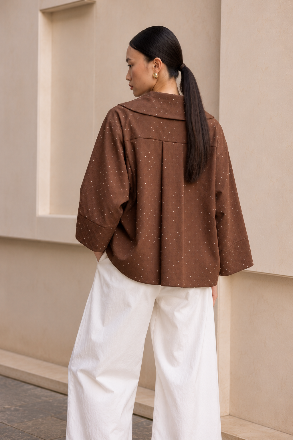 NuNu By Oriental Muse Puantiyeli Kadın Ceket