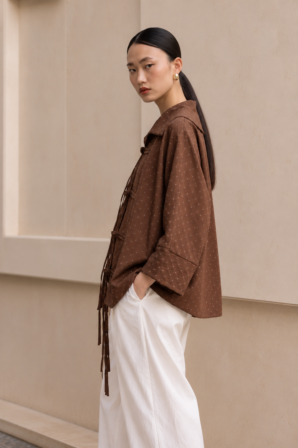 NuNu By Oriental Muse Puantiyeli Kadın Ceket