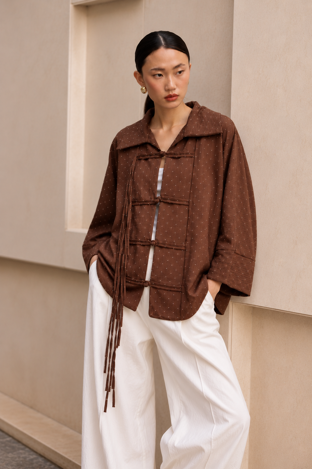 NuNu By Oriental Muse Puantiyeli Kadın Ceket