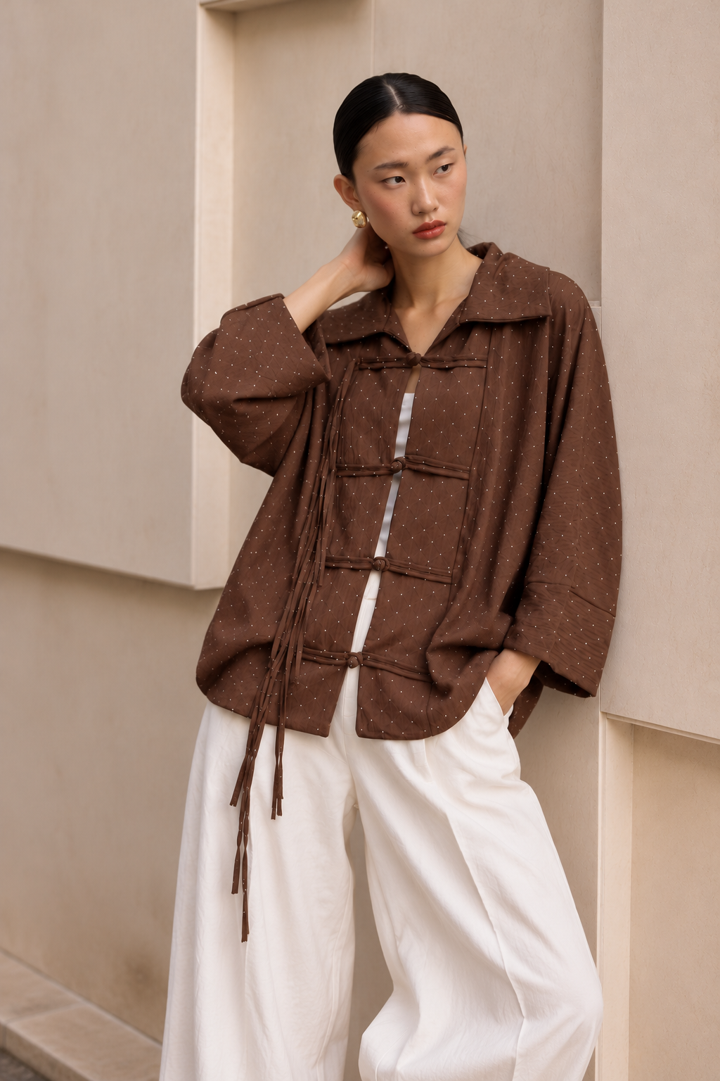 NuNu By Oriental Muse Puantiyeli Kadın Ceket