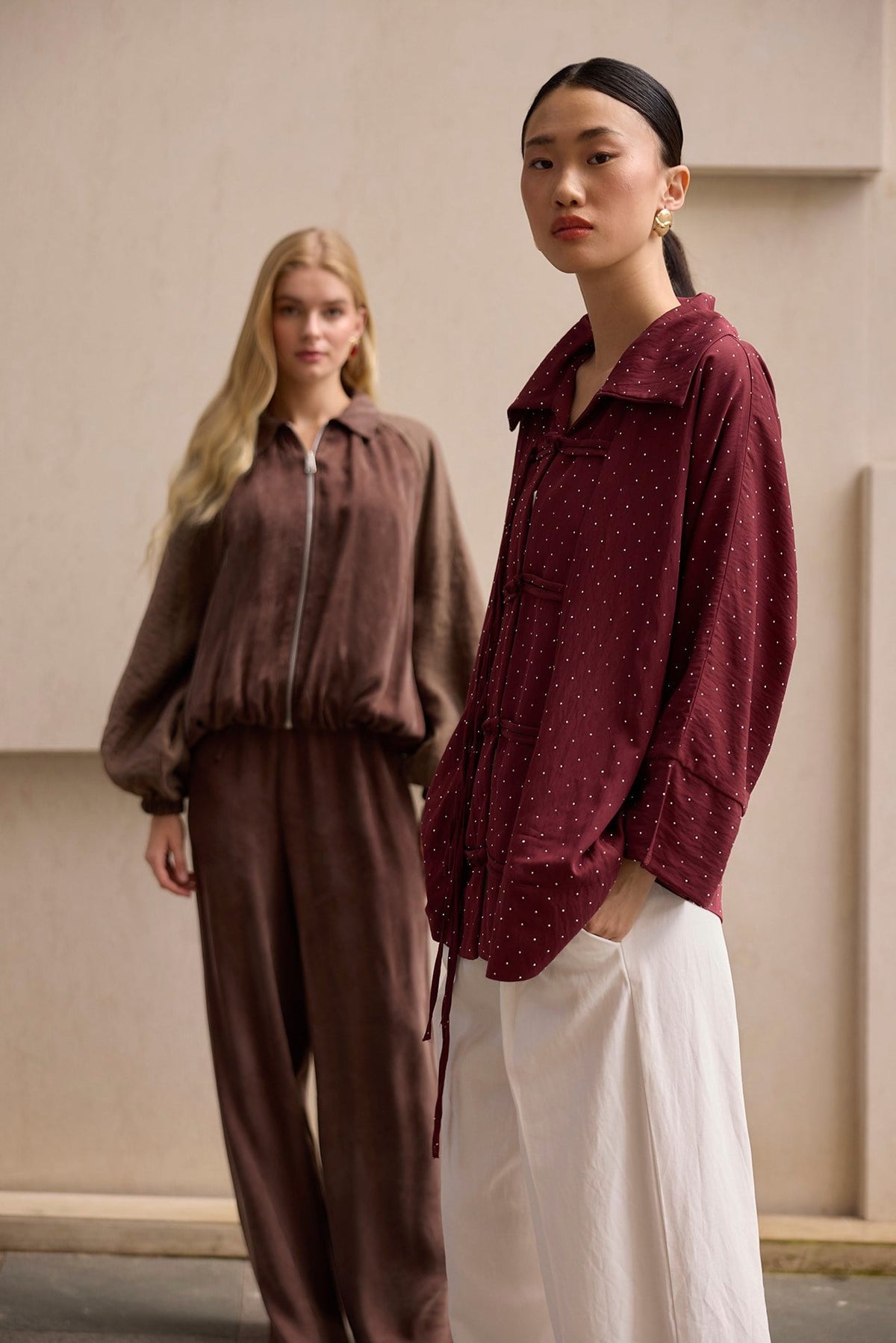 NuNu By Oriental Muse Puantiyeli Kadın Ceket