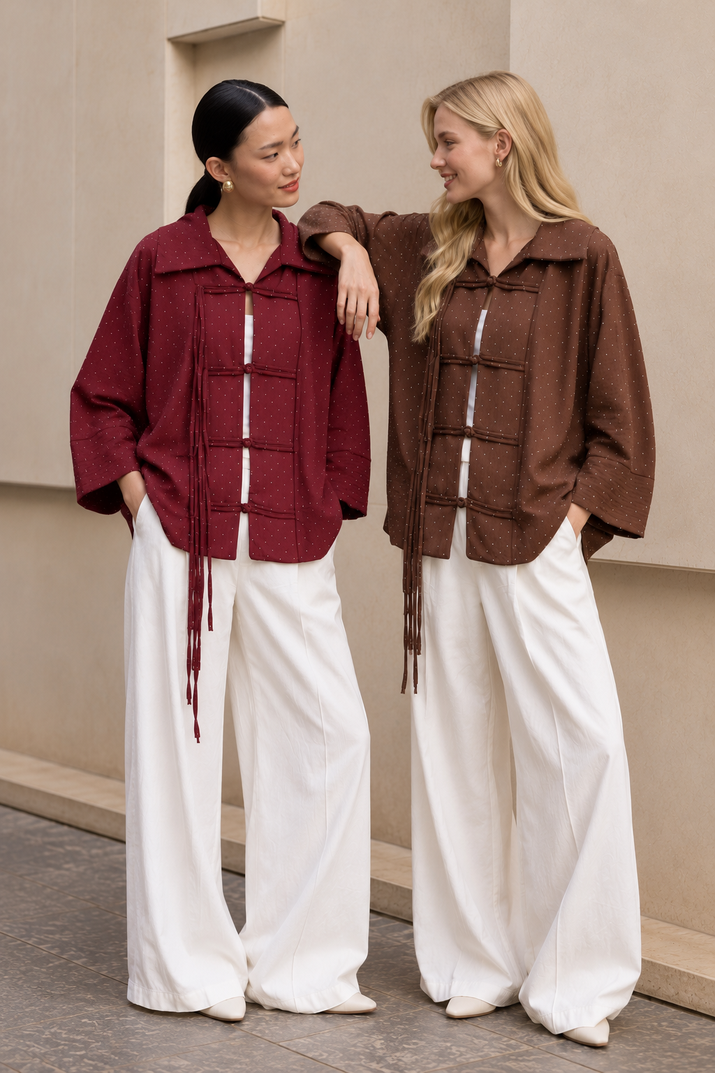 NuNu By Oriental Muse Puantiyeli Kadın Ceket