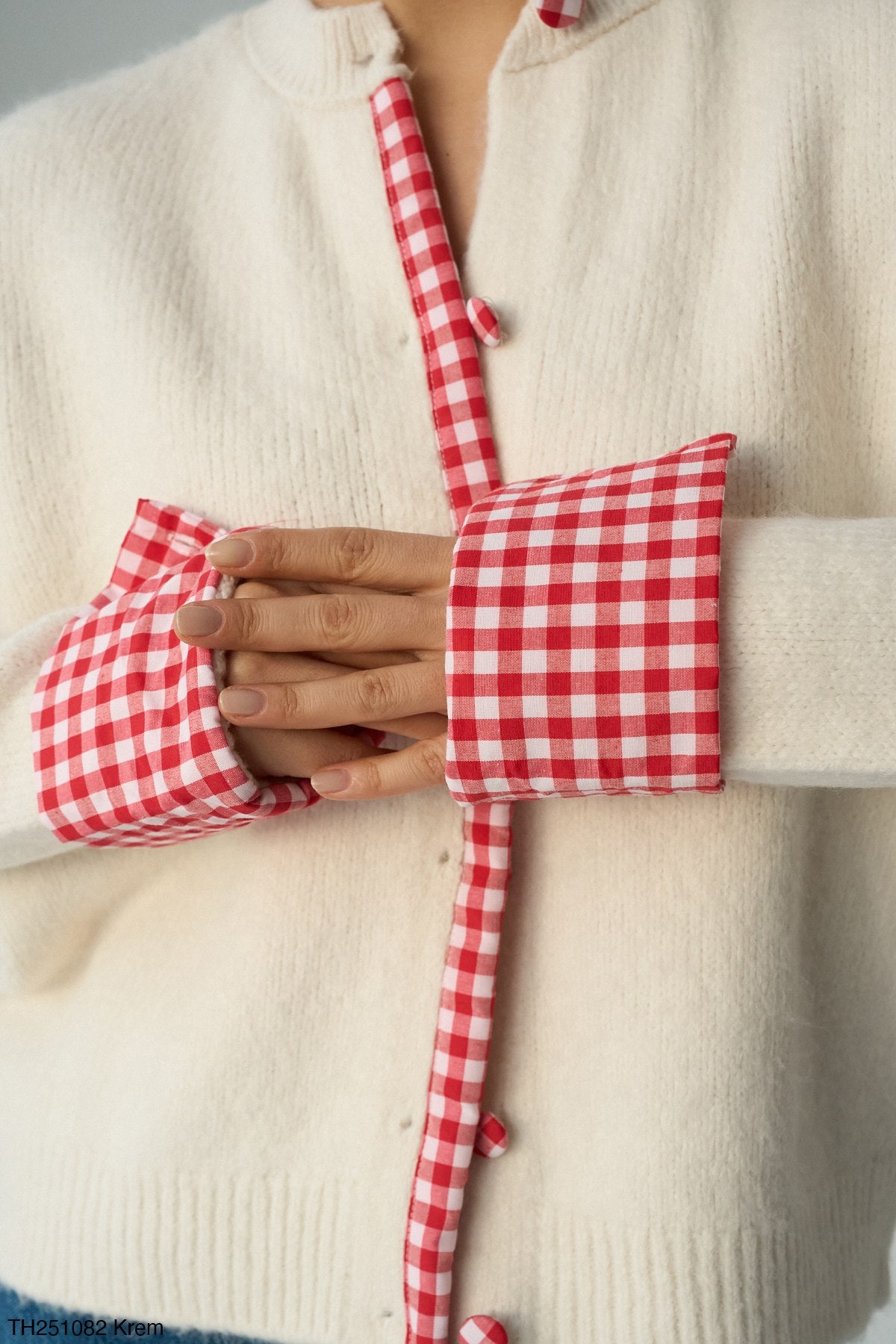 NuNu By QU Colette Pötikare Krem Triko Hırka