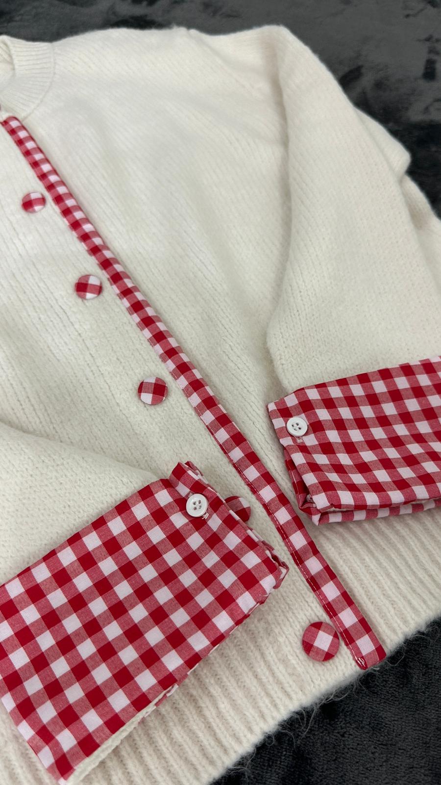 NuNu By QU Colette Pötikare Krem Triko Hırka