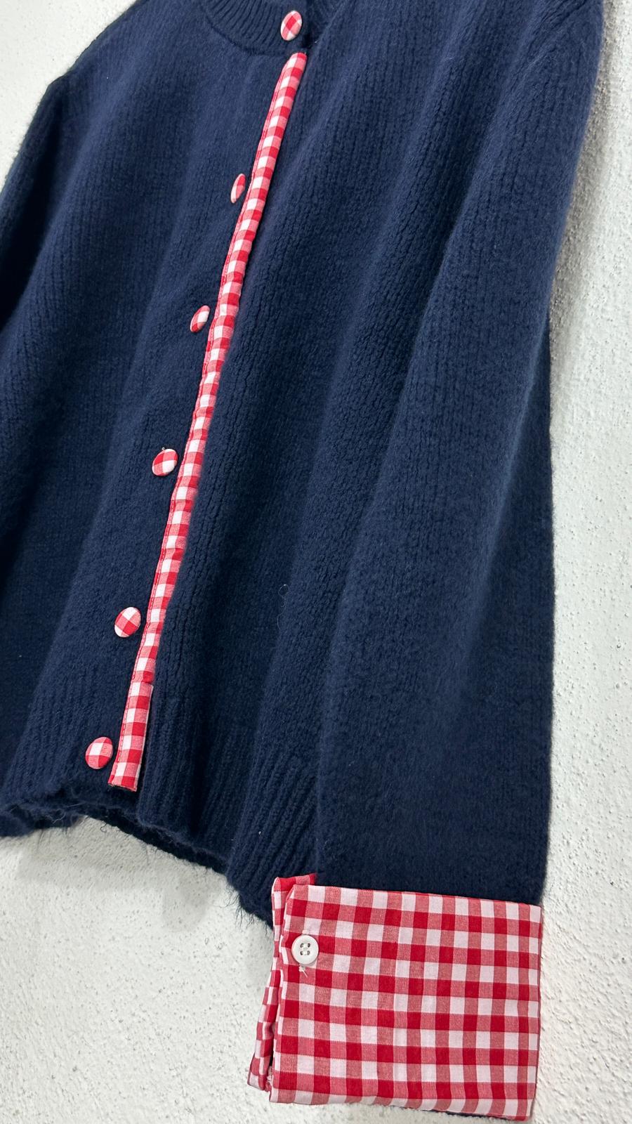 NuNu By QU Colette Pötikare Lacivert Triko Hırka