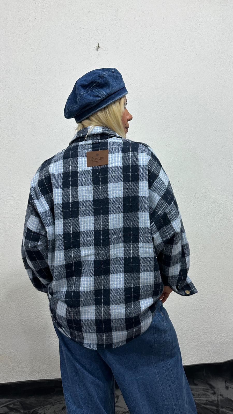 NuNu By Retro Bebe Mavisi Oversize Oduncu Gömlek