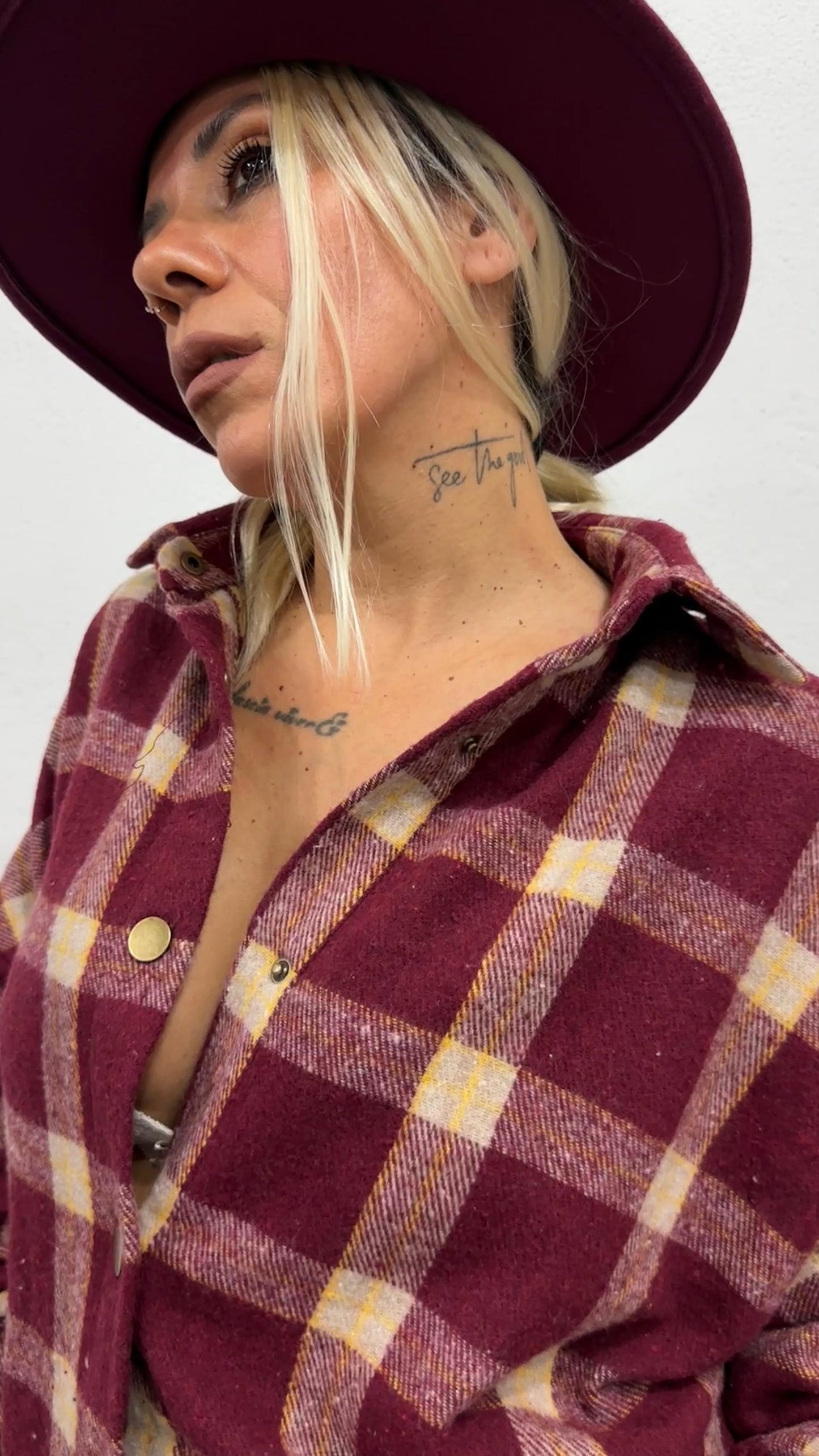 NuNu By Retro Bordo Oversize Oduncu Gömlek