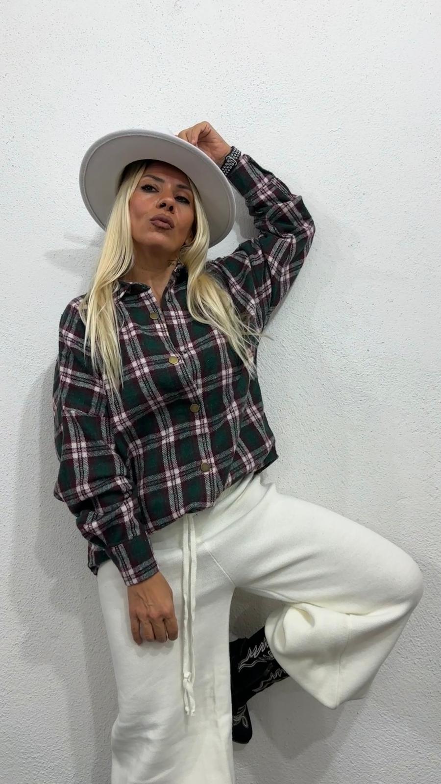 NuNu By Retro Zümrüt Yeşili Oversize Oduncu Gömlek