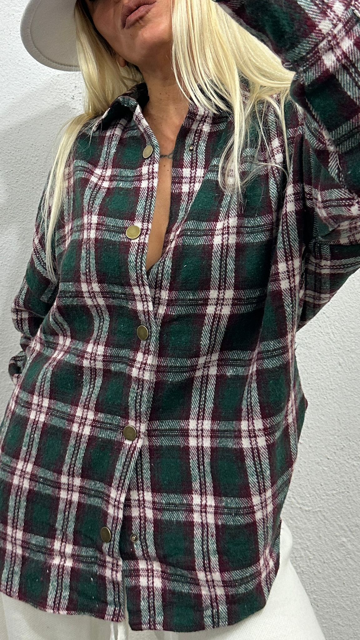 NuNu By Retro Zümrüt Yeşili Oversize Oduncu Gömlek