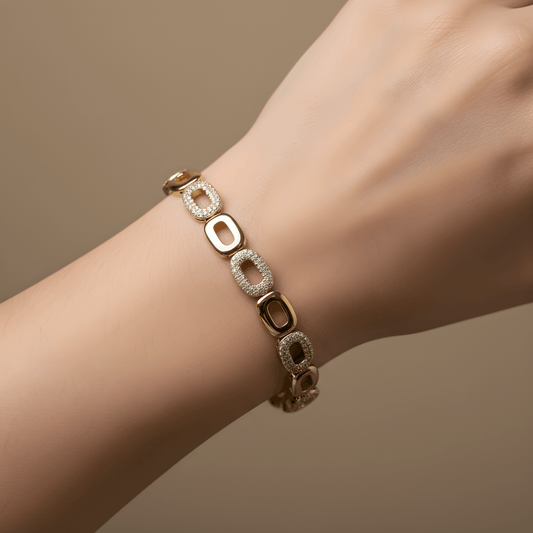 NuNu By Simy Taşlı Xuping Bileklik Gold