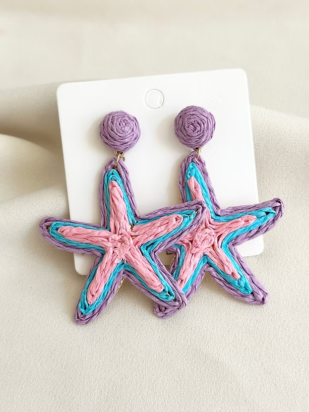 NuNu By Sisy Pembe Deniz Yıldızı Küpe