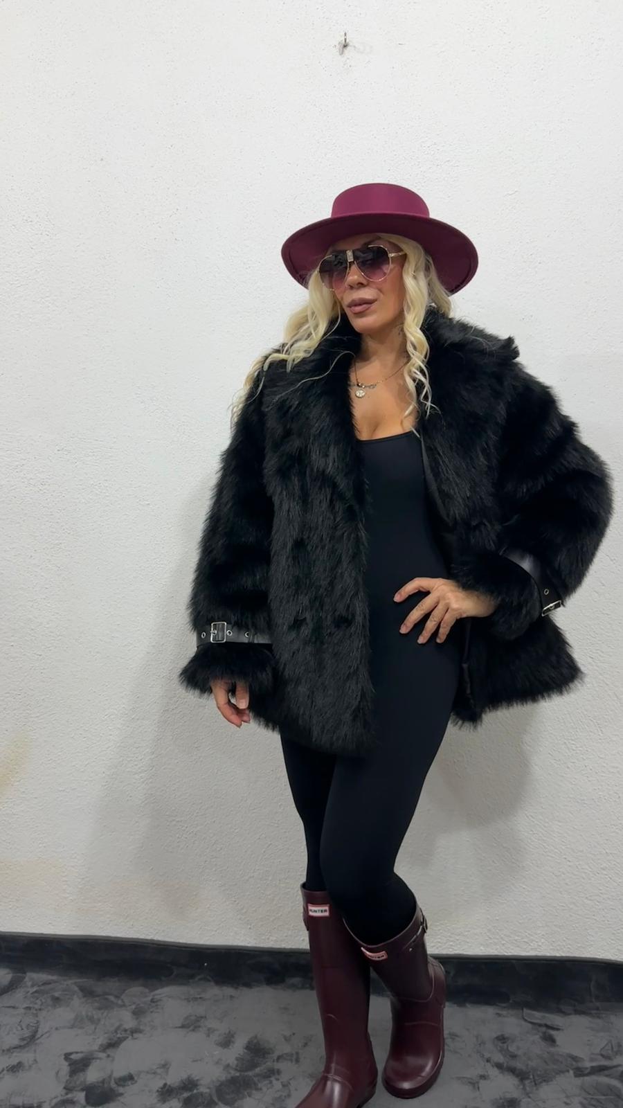 Nunu By Siyah Premium Suni Kürk