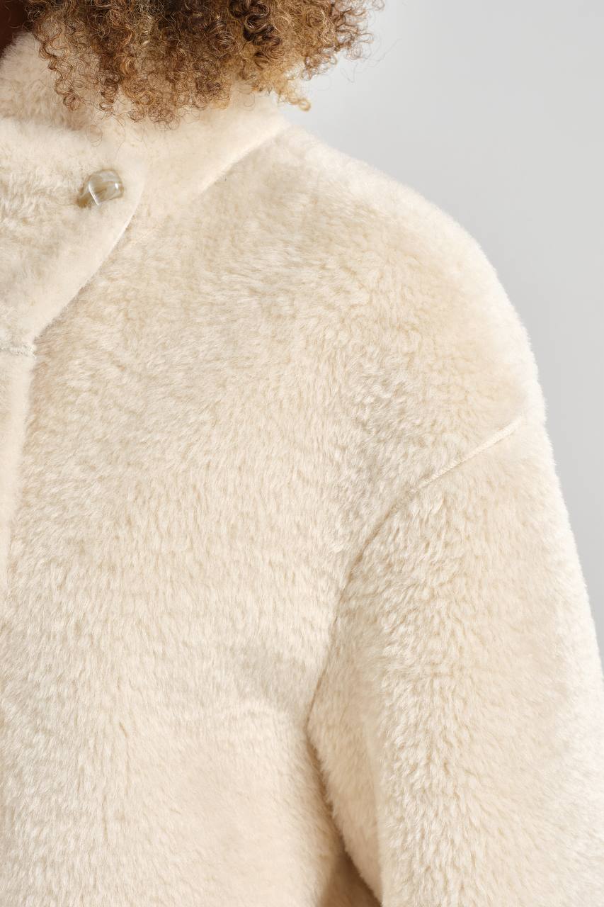 NuNu By TW Bej Kadın Teddy Peluş Kaban