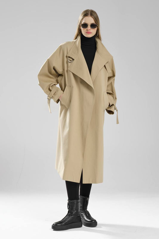 NuNu By TW Bej Kadın Trench Coat