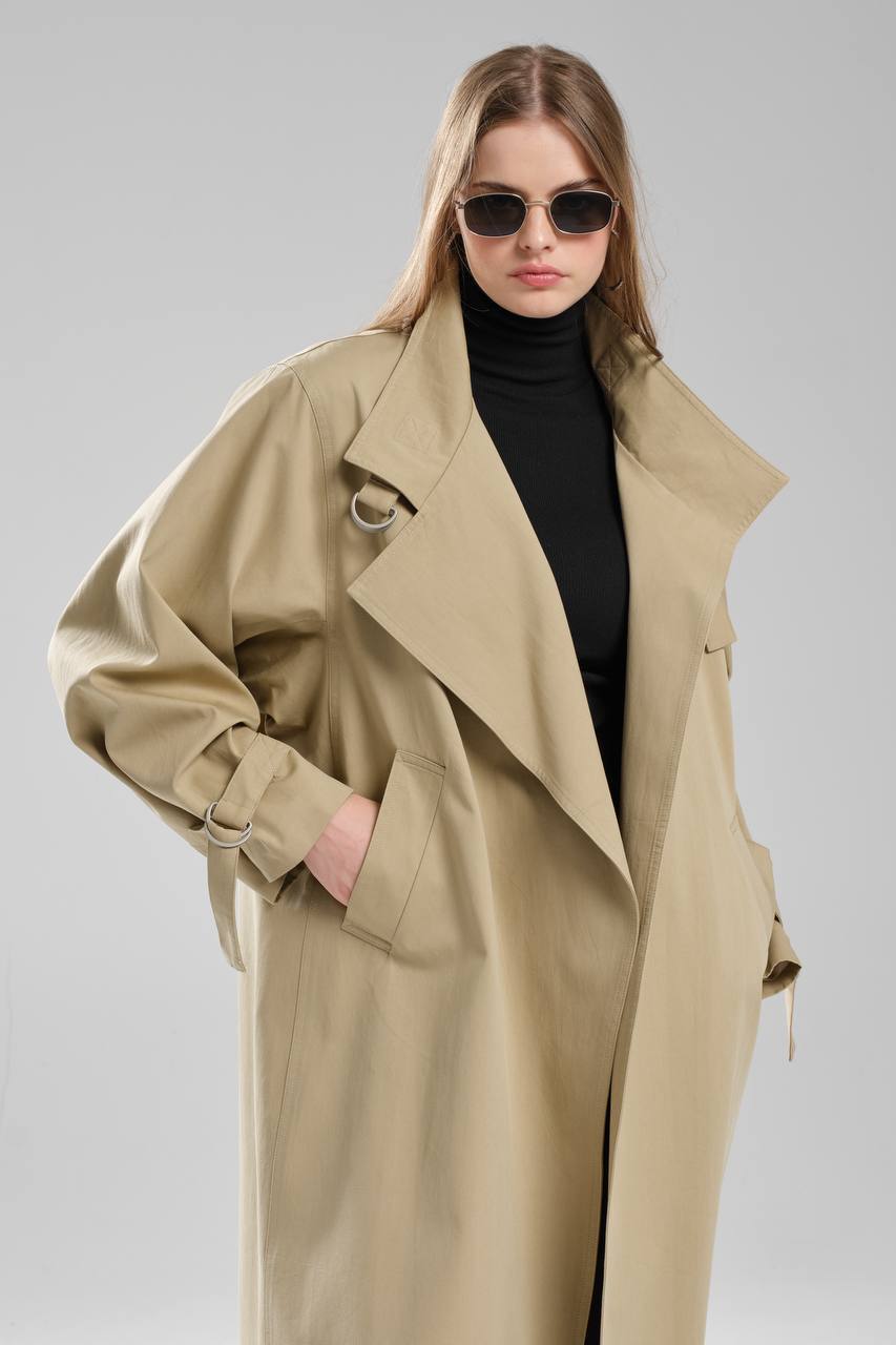 NuNu By TW Bej Kadın Trench Coat