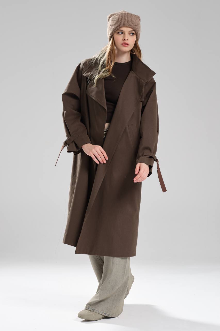 NuNu By TW Kahverengi Kadın Trench Coat