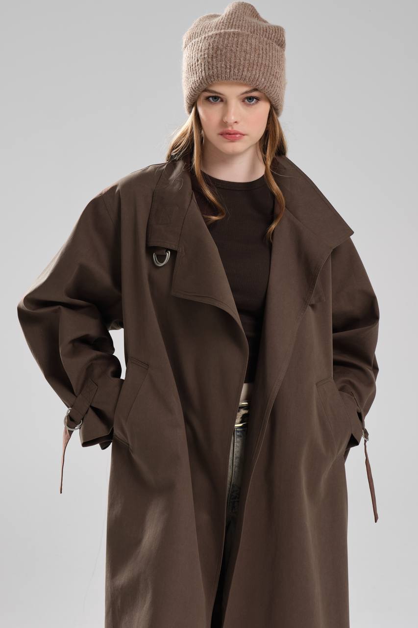 NuNu By TW Kahverengi Kadın Trench Coat