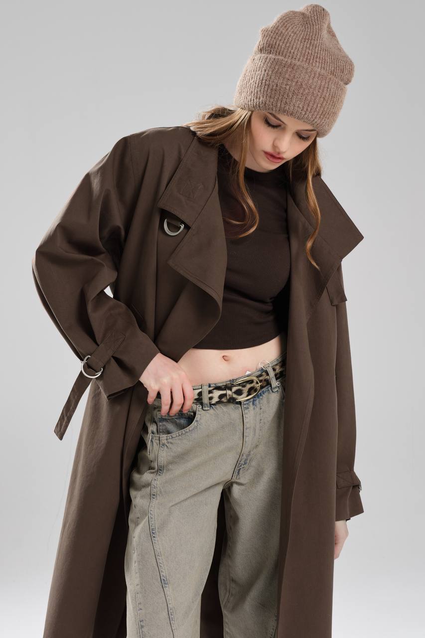 NuNu By TW Kahverengi Kadın Trench Coat