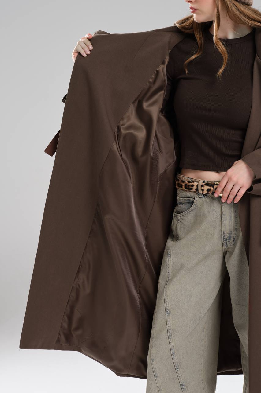 NuNu By TW Kahverengi Kadın Trench Coat