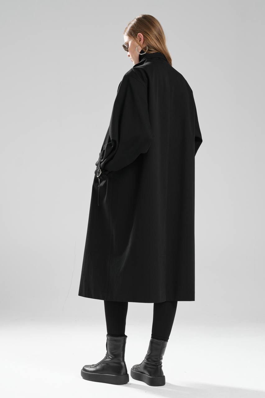 NuNu By TW Siyah Kadın Trench Coat