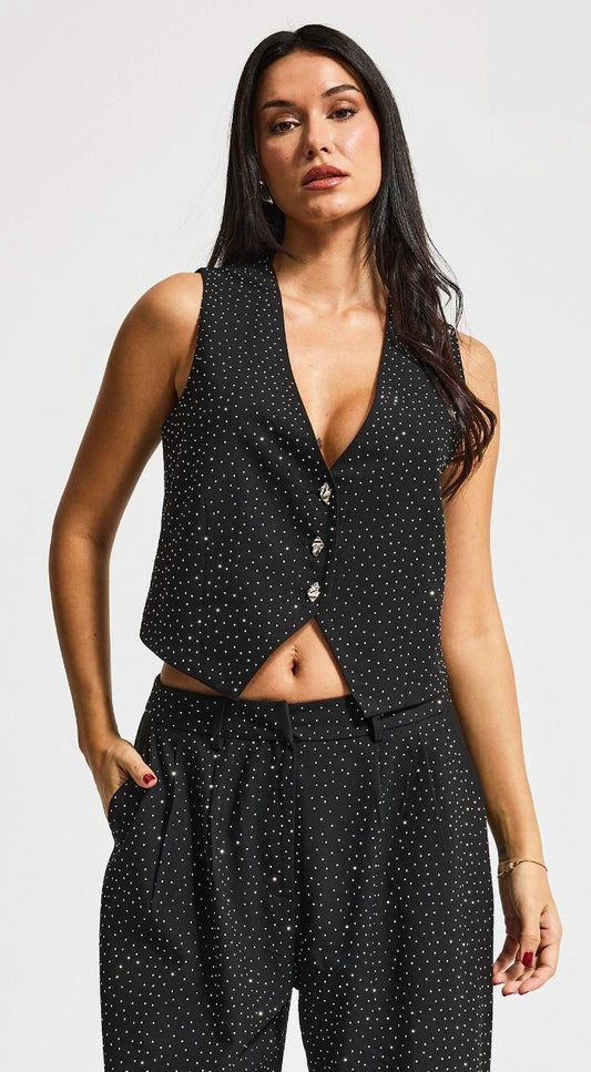 NuNu By TW Stella Dotted Taşlı Yelek