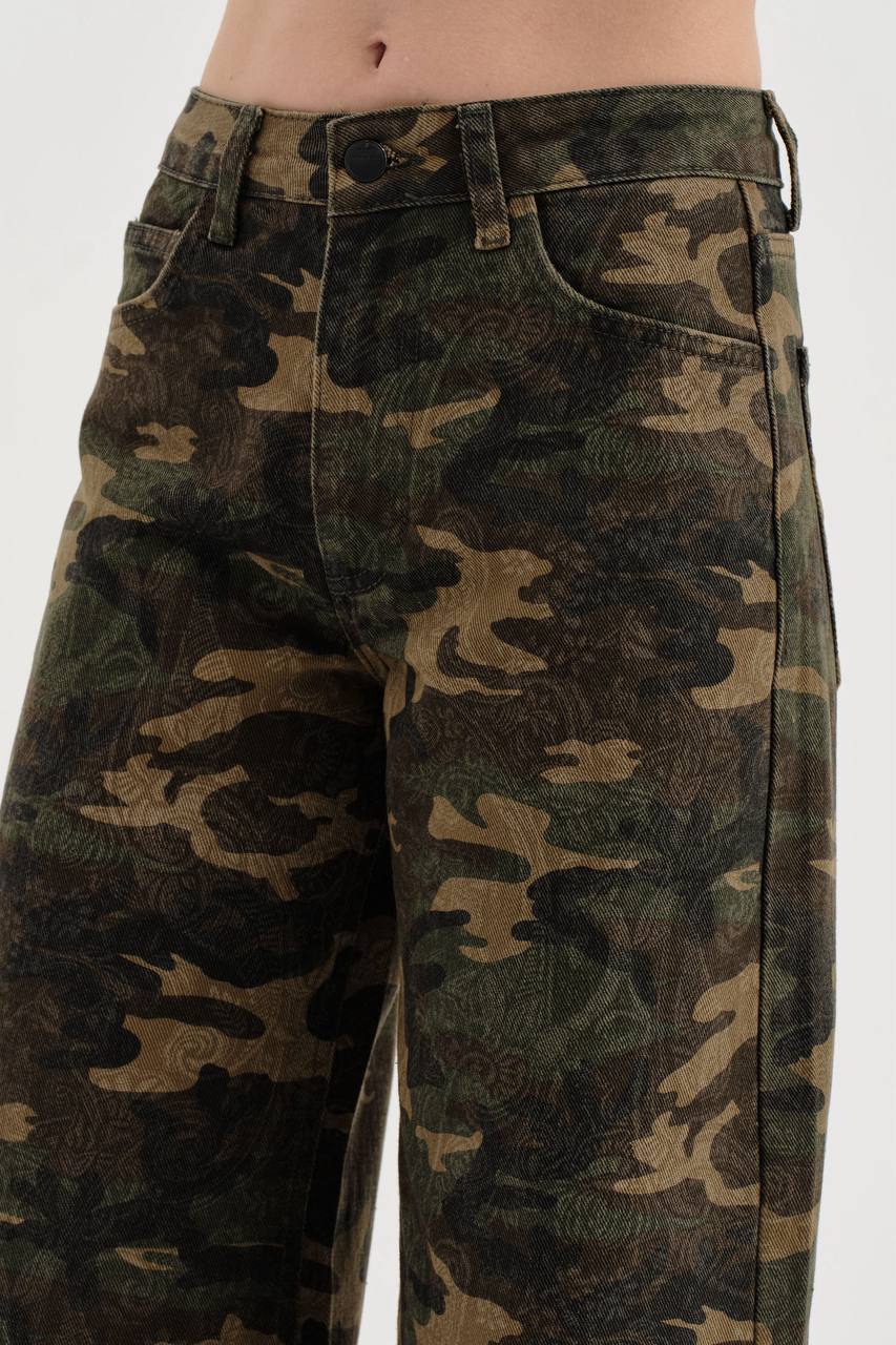 NuNu By TW Urban Camo Palazzo Kadın Jean