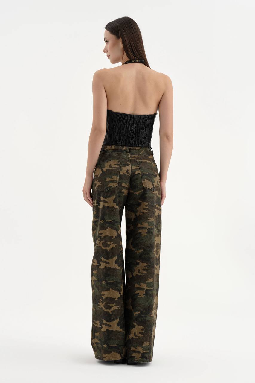 NuNu By TW Urban Camo Palazzo Kadın Jean