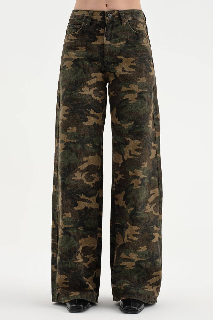 NuNu By TW Urban Camo Palazzo Kadın Jean
