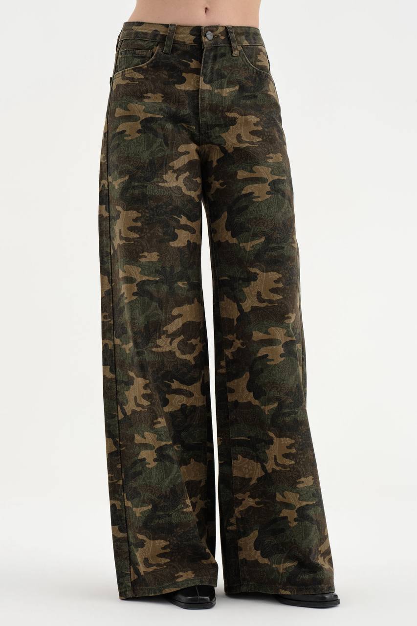 NuNu By TW Urban Camo Palazzo Kadın Jean