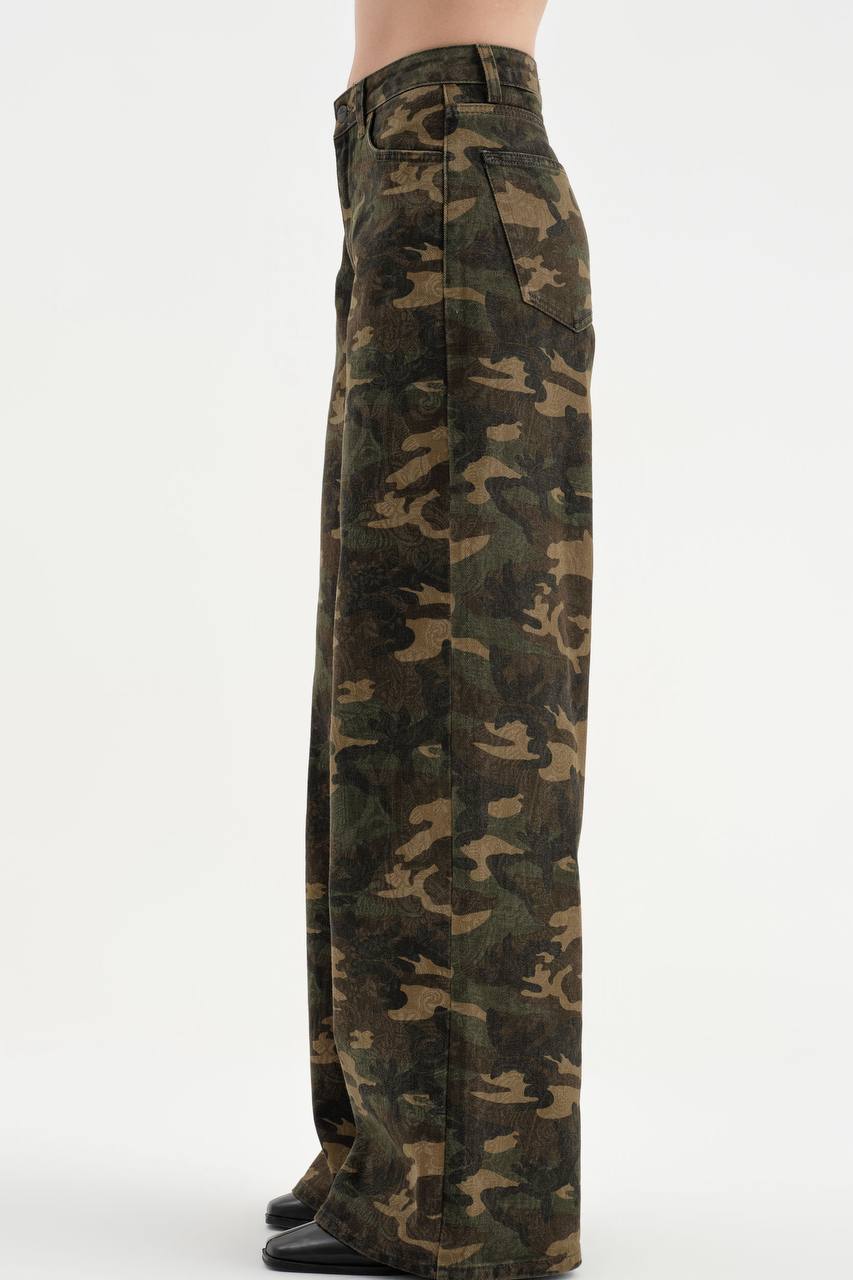 NuNu By TW Urban Camo Palazzo Kadın Jean