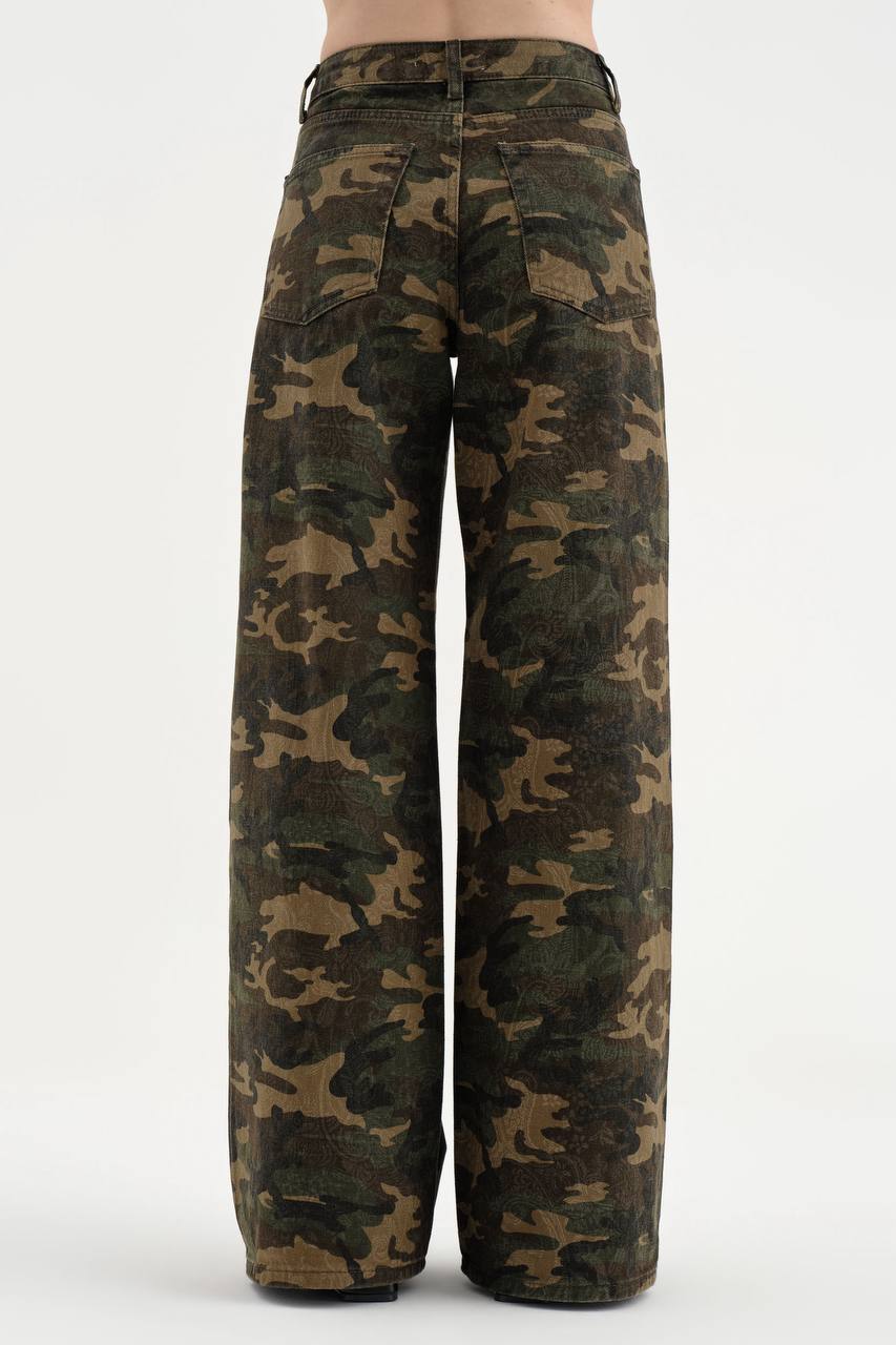 NuNu By TW Urban Camo Palazzo Kadın Jean