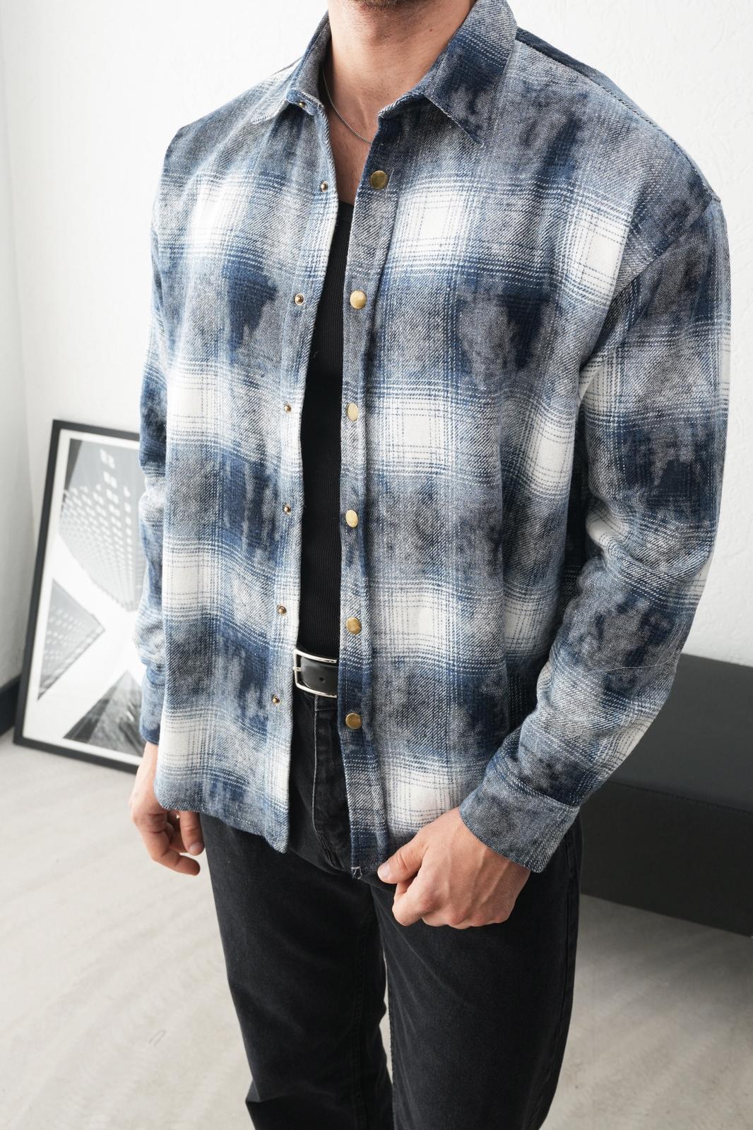 NuNu By Urban Buz Mavisi Erkek Oduncu Gömlek