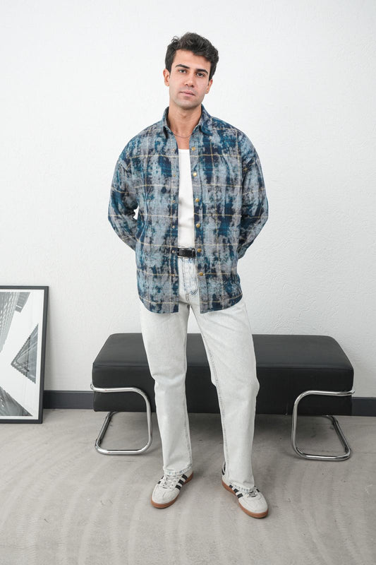 NuNu By Urban Petrol Mavisi Erkek Oduncu Gömlek