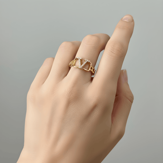 NuNu By V Line Ayarlamalı Çelik Yüzük Gold