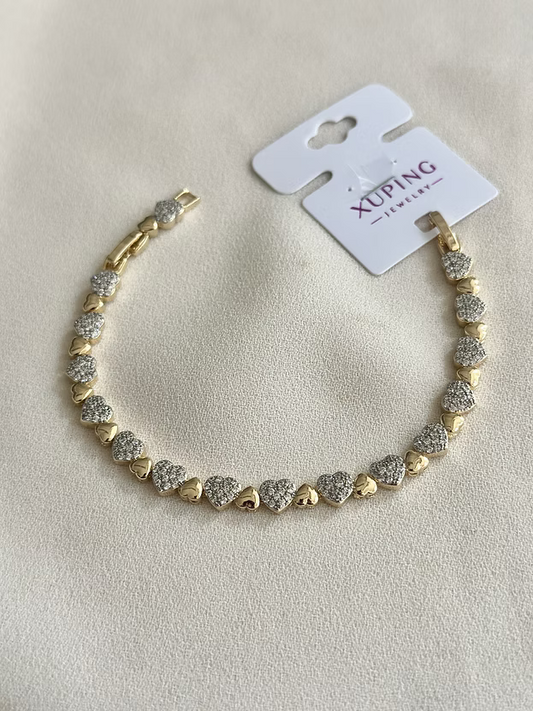 NuNu By Xuping Taşlı Kalp Detay Bileklik