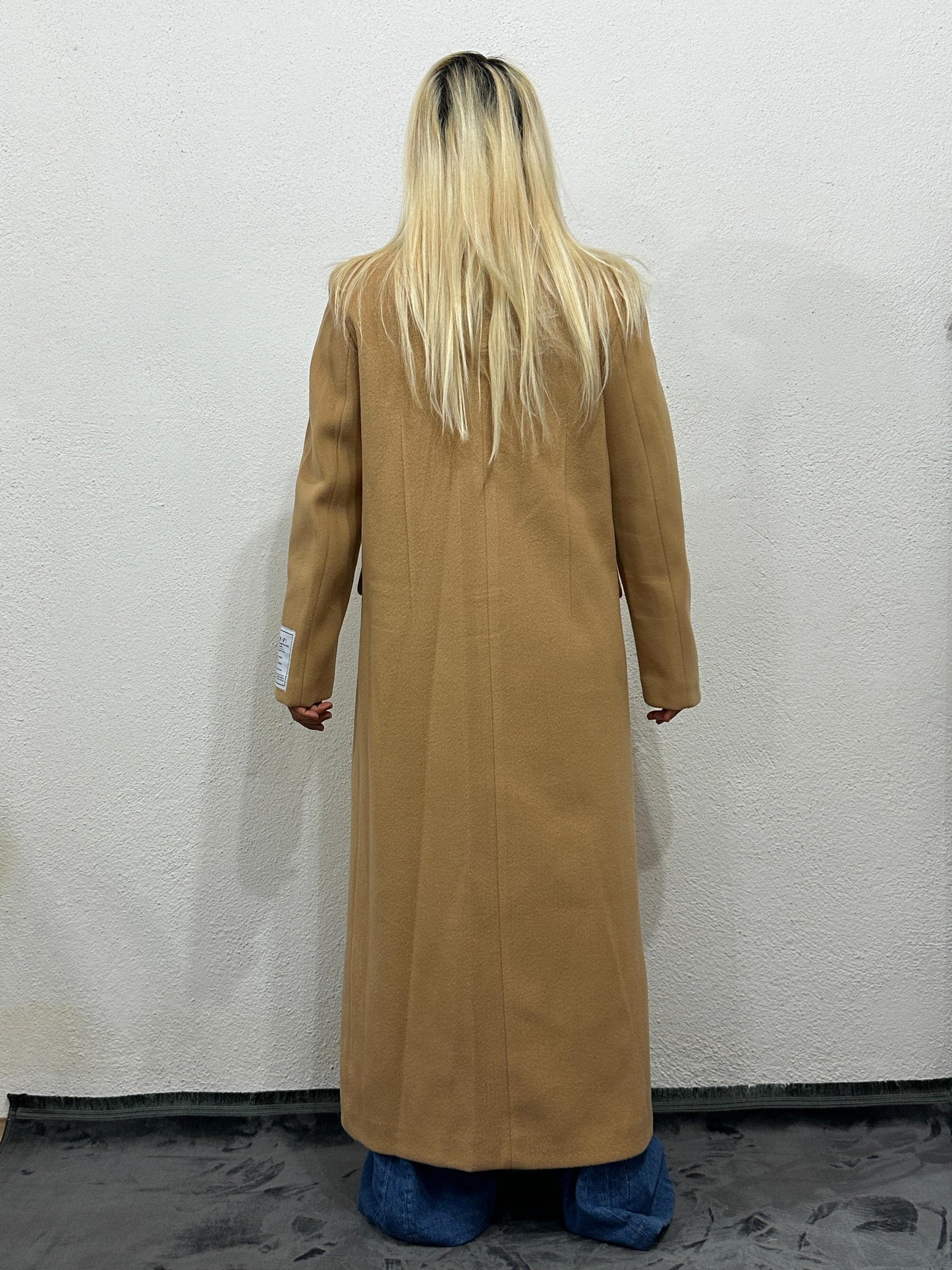 NuNu Camel Özel Dokulu Ultra Premium Kaşe Kaban