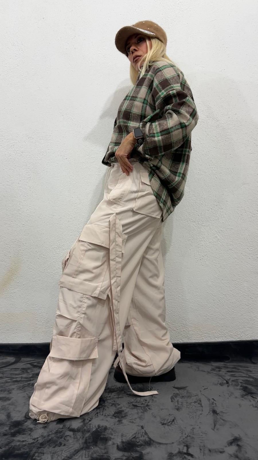 NuNu’S RiRi Oversize Kargo Kuşaklı Pantolon