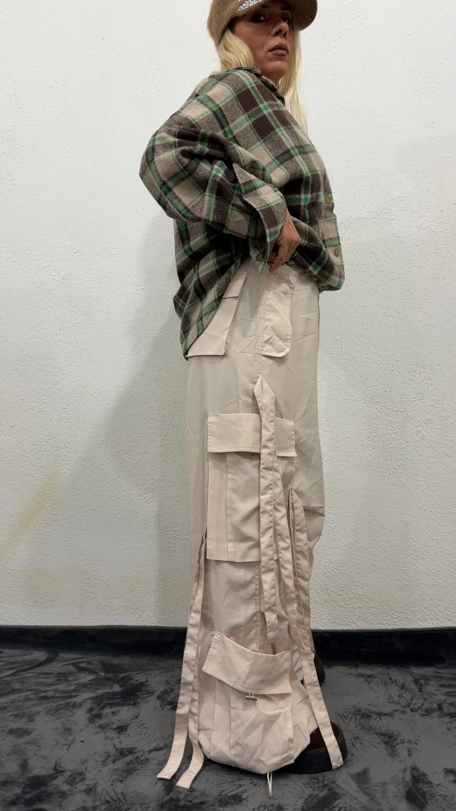 NuNu’S RiRi Oversize Kargo Kuşaklı Pantolon