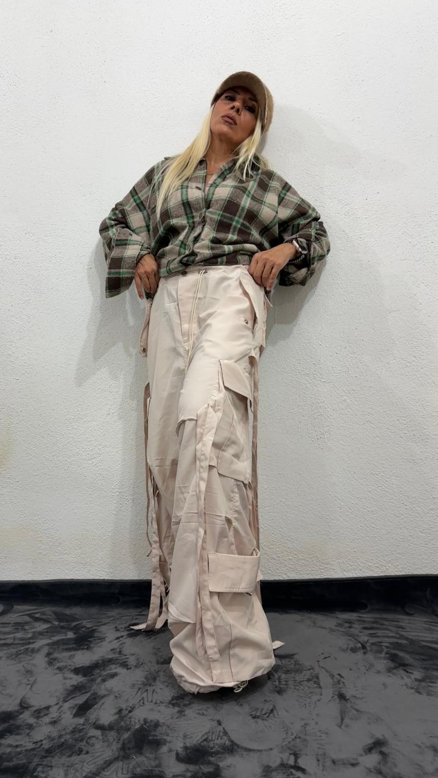 NuNu’S RiRi Oversize Kargo Kuşaklı Pantolon