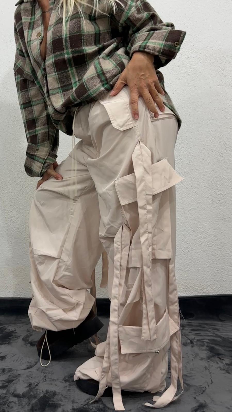 NuNu’S RiRi Oversize Kargo Kuşaklı Pantolon