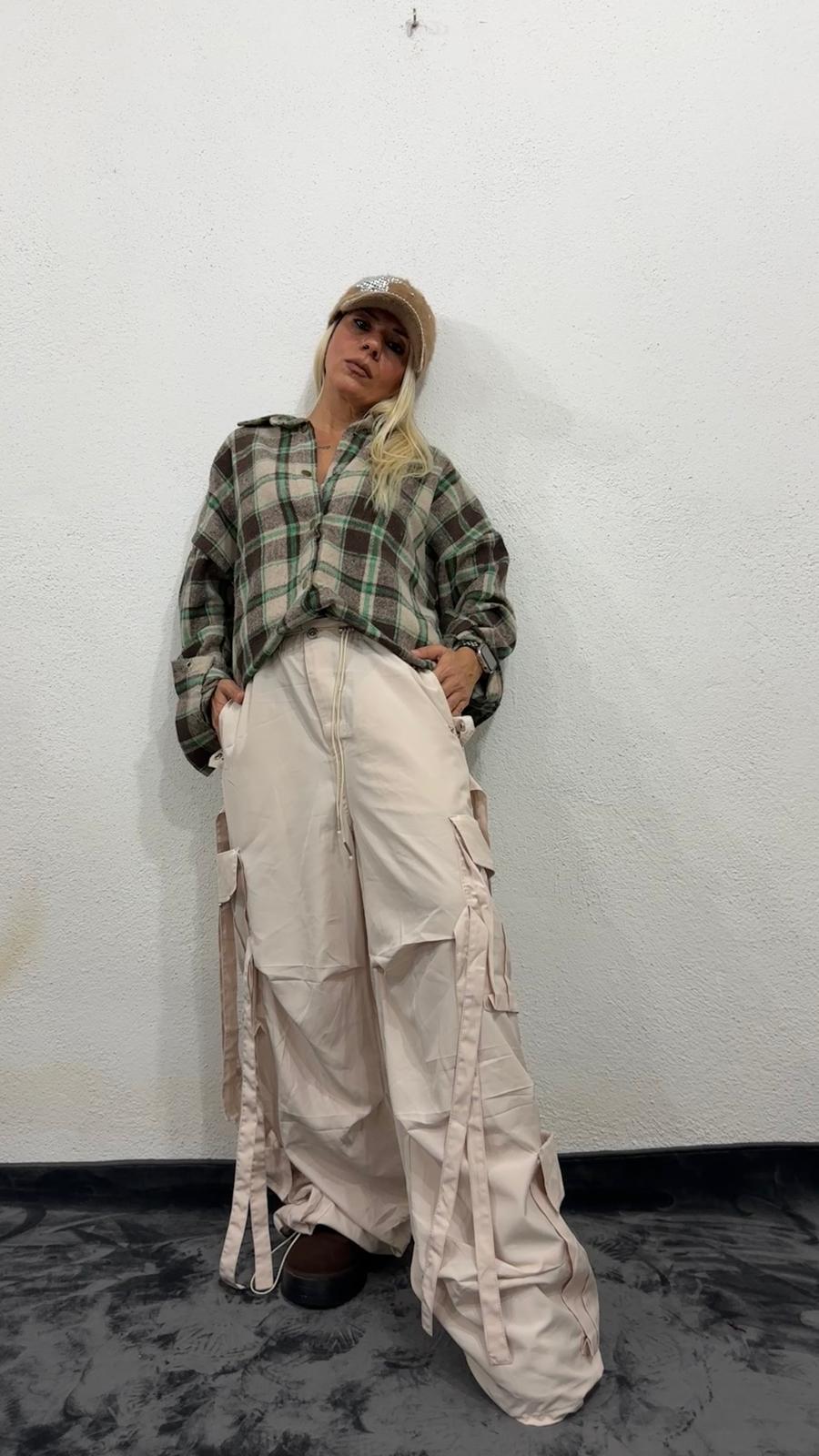 NuNu’S RiRi Oversize Kargo Kuşaklı Pantolon