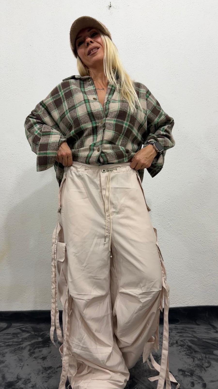 NuNu’S RiRi Oversize Kargo Kuşaklı Pantolon