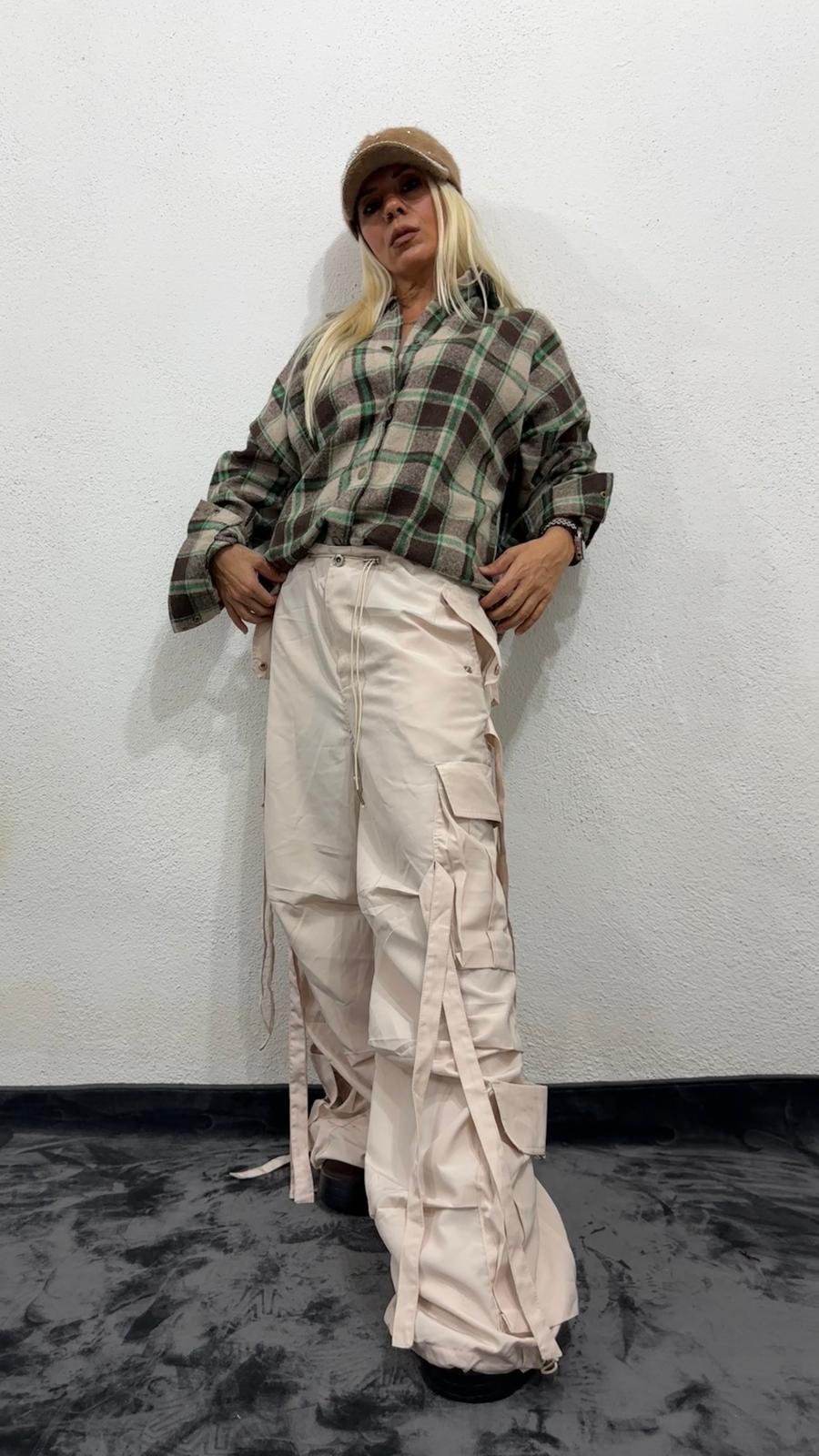 NuNu’S RiRi Oversize Kargo Kuşaklı Pantolon