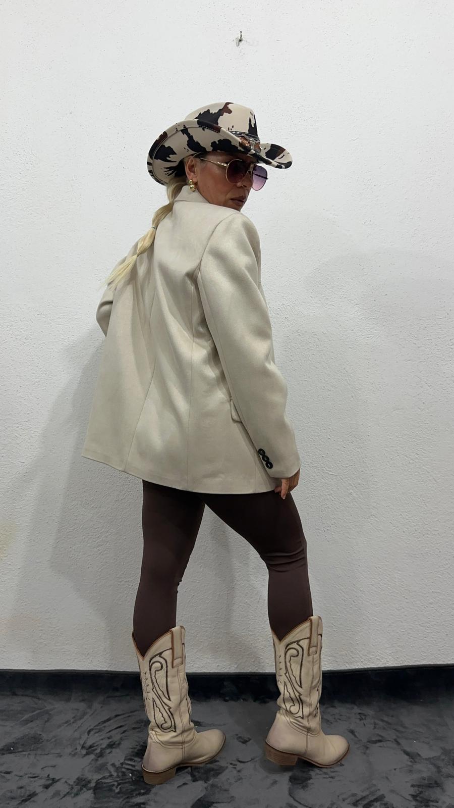 Oversize Bej Süet Ceket