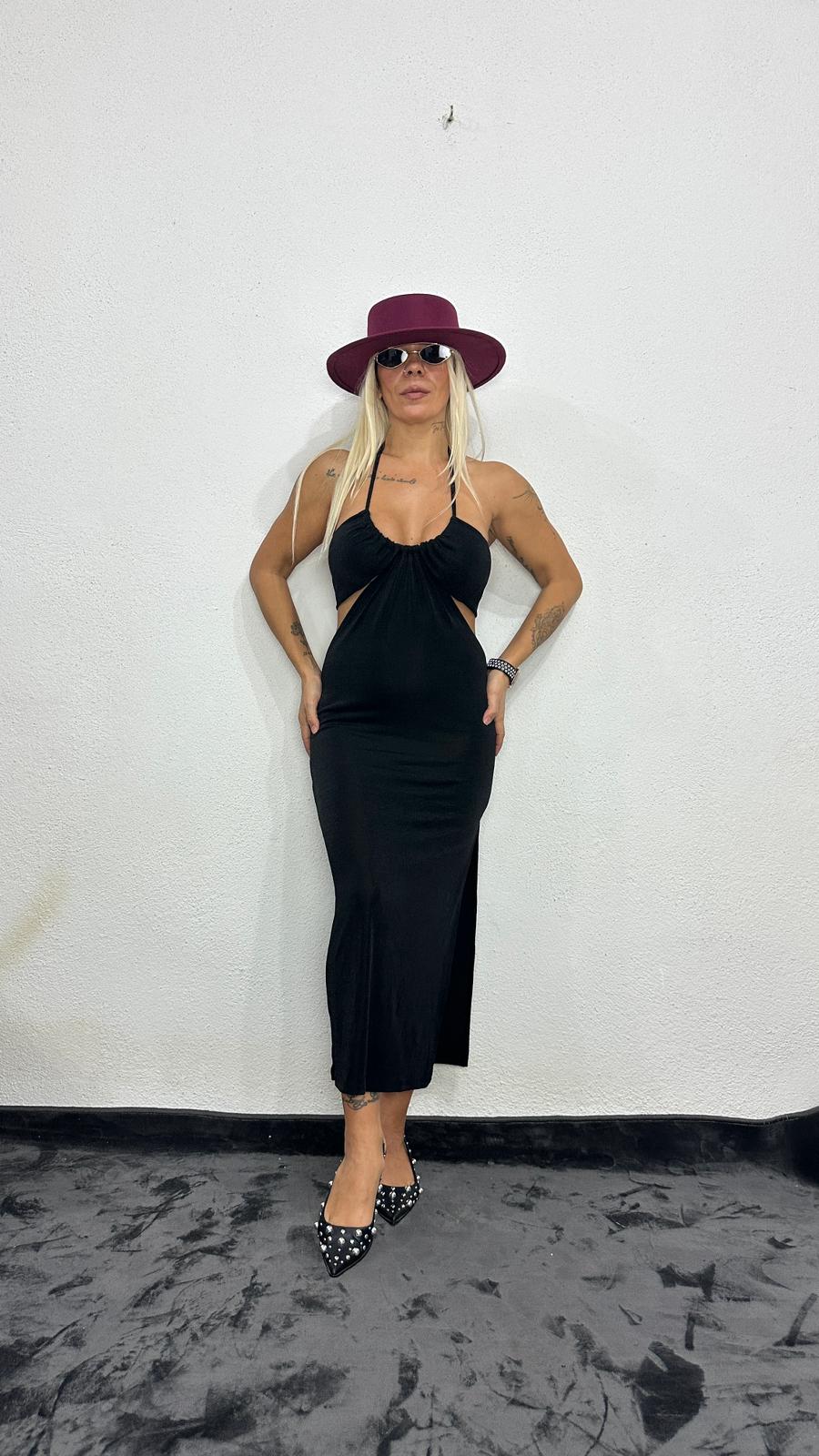 NuNu By Siyah Venom Buzzy  Dekolteli Elbise