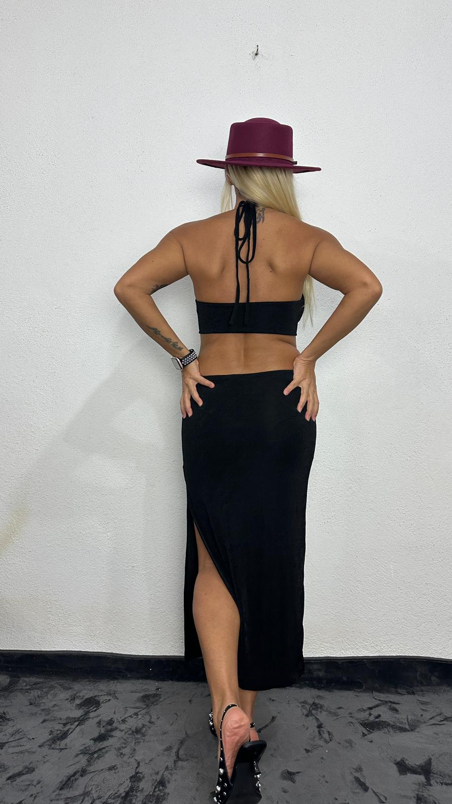 NuNu By Siyah Venom Buzzy  Dekolteli Elbise