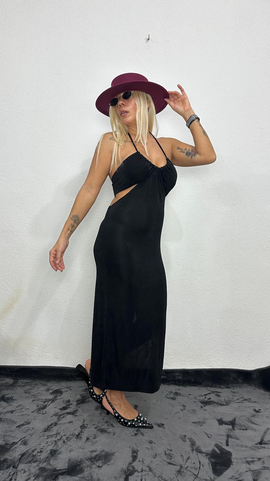 NuNu By Siyah Venom Buzzy  Dekolteli Elbise