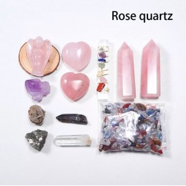 NuNu'S Light Meditasyon Rose Quartz Doğal Taş Özel Kutulu Set