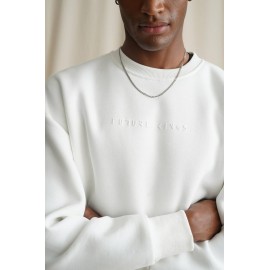 Unisex Beyaz King Oversize Sweatshirt